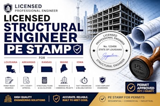 license structural engineer pe stamp for louisiana arkansas kansas maine iowa