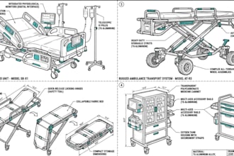 create ergonomic medical product industrial design, hospital equipment design