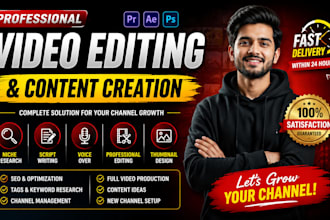 be your professional youtube content creator, video creator