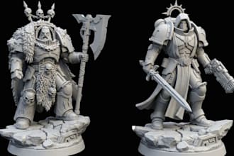 sculpt 3d warhammer miniature 3d dnd tabletop 3d model stl for 3d printing