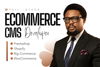 setup ecommerce store on prestashop, bigcommerce, woocommerce, printify,  zakeke