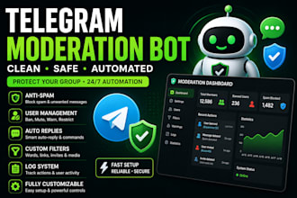 setup telegram moderation and automation systems for groups