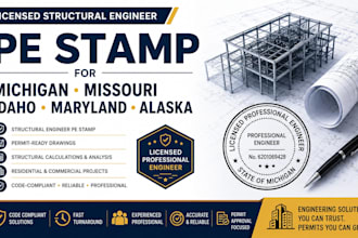 license structural engineer pe stamp for michigan missouri idaho maryland alaska