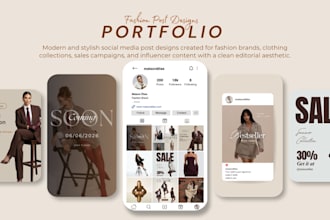 design luxury fashion posts