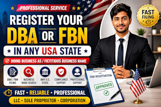 form dba doing business as or fbn fictitious business name in any state of USA