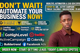 gohighlevel activecampaign twilio calendly buildertrend facebook ads