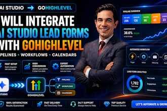 integrate ai studio lead forms with gohighlevel pipelines workflows, calendars