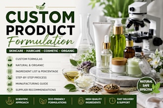 be your cosmetic chemist for skincare and cosmetic formulation