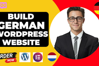 build a german wordpress website for your deutsch business site, german shopify