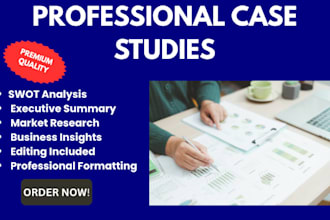 write a professional business case study, analysis or report