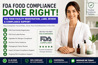 do fda food facility registration, label review and fda compliance