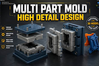 create 3d silicone mold model for product and prototype design