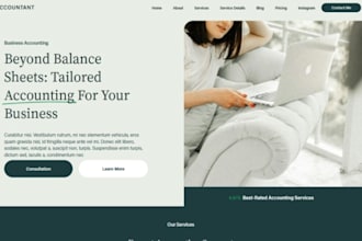 design squarespace accounting firm website tax consultant accountant website