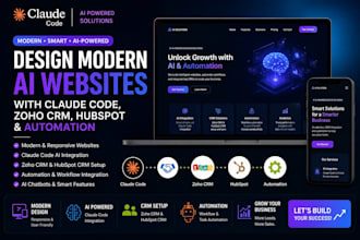 design modern ai websites with claude code zoho CRM hubspot and automation