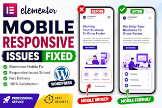 fix elementor mobile responsive issues in wordpress