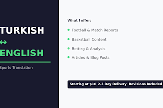 translate turkish and english content with sports