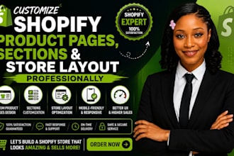 customized shopify product pages sections shopify store design and store layout