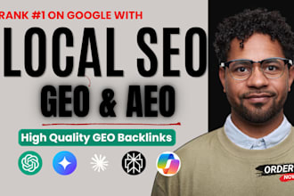 boost monthly local seo, geo, aeo, ai search backlinks for website ranking