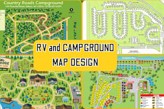 design modern rv park maps and campground site plan graphics worldwide online