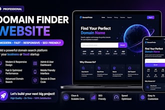 build a modern domain finder website
