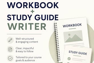 create professional online course workbook and study guide