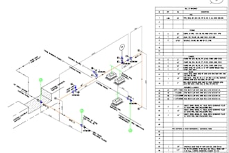 draft professional isometric drawings with bom
