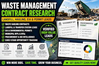 research waste hauling bids, eia and landfill opportunities