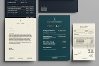 design professional invoice template word, excel and PDF