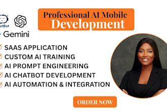 develop ai mobile apps, ai chatbots and saas solutions for your business