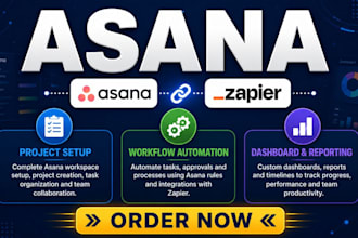 setup asana team management workflow CRM automation dashboard