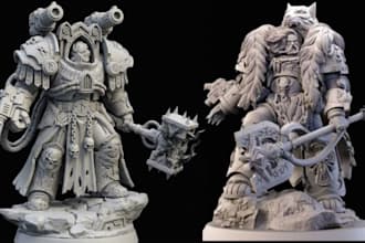 sculpt 3d warhammer miniature tabletop figurines 3d model dnd for 3d printing