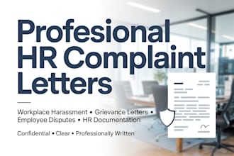 write professional HR complaint and workplace harassment letters