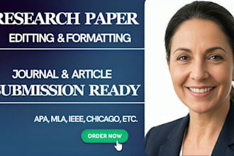 proofread and edit your research paper, scientific paper for journal submission