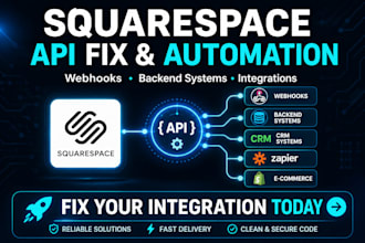 fix and integrate squarespace api, webhooks and backend automation