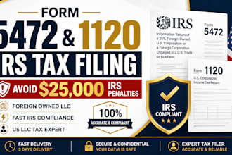 file foreign owned llc tax return form 5472 and 1120 irs filing
