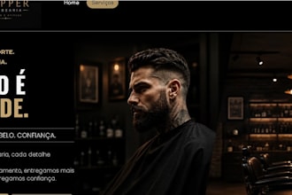 design a modern barber shop website