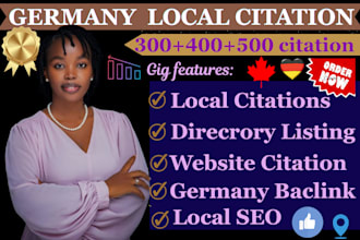 create a  manual germany local citation,business directory