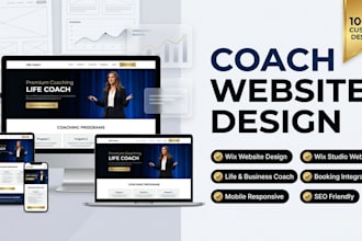 design a modern coach website or redesign wix coaching website