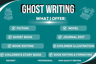 do novel ghost writer, fiction ghost writer, romance ghostwriter, edit journal