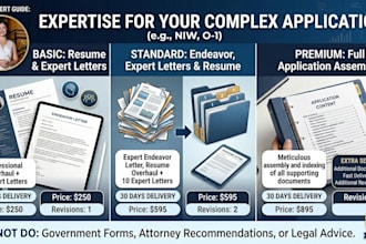 immigration endeavors, letters, resumes and applications