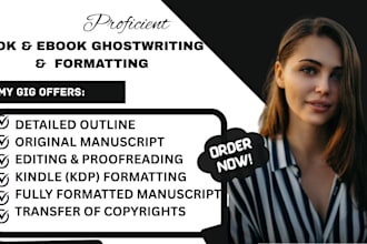 ghostwrite a professional self help or personal development ebook
