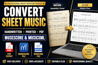 transcribe audio chord charts lead sheets tabs sheet music in 1 hour