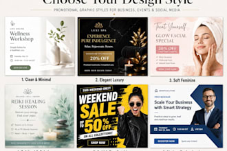design a polished promotional graphic for your business or event