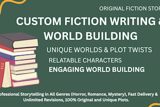 write original horror romance mystery and fiction stories