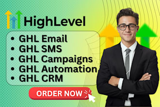 setup ghl email, sms, automations, crm, campaigns