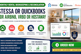 do your monthly rental bookkeeping and reconciliation in stessa for airbnb vrbo