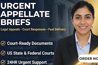 draft urgent appellate brief legal appeal or court response for US courts