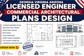 georgia virginia arizona licensed engineer commercial architectural plans design