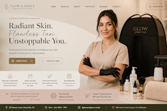 design wix esthetician skincare website spray tan technician websitebeauty websi