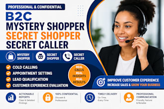 b2c mystery shopper secret shopper secret caller cold call appointment phone cal